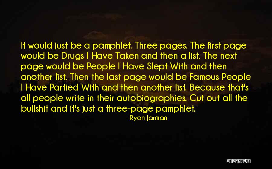 Pamphlet Famous Quotes By Ryan Jarman Pamphlet Famous Quotes By Ryan Jarman
