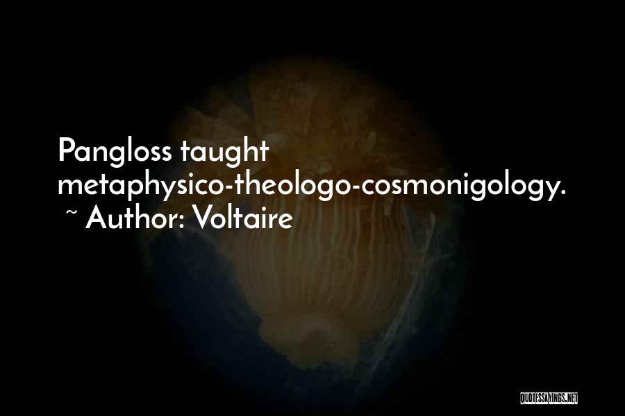 Pangloss Quotes By Voltaire