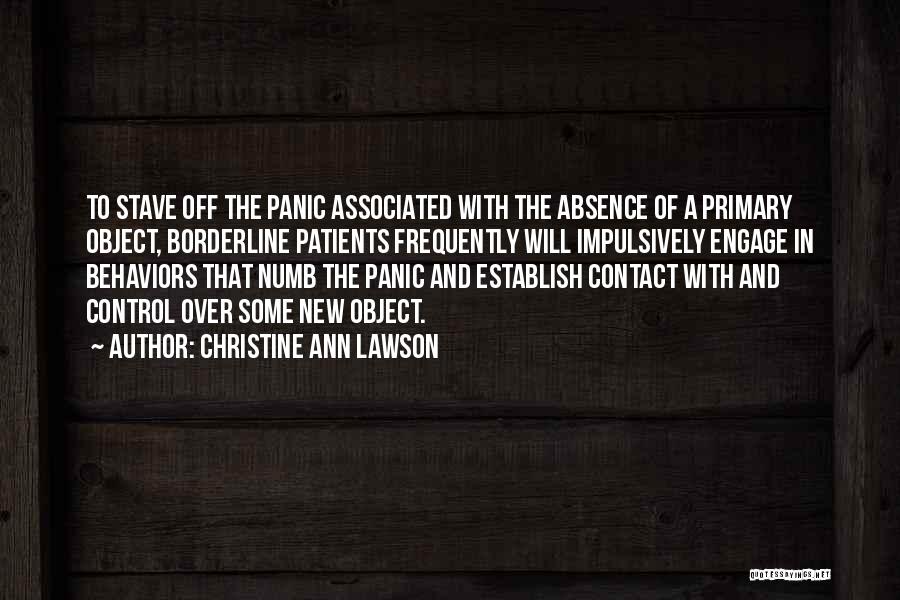 Panic Disorder Quotes By Christine Ann Lawson