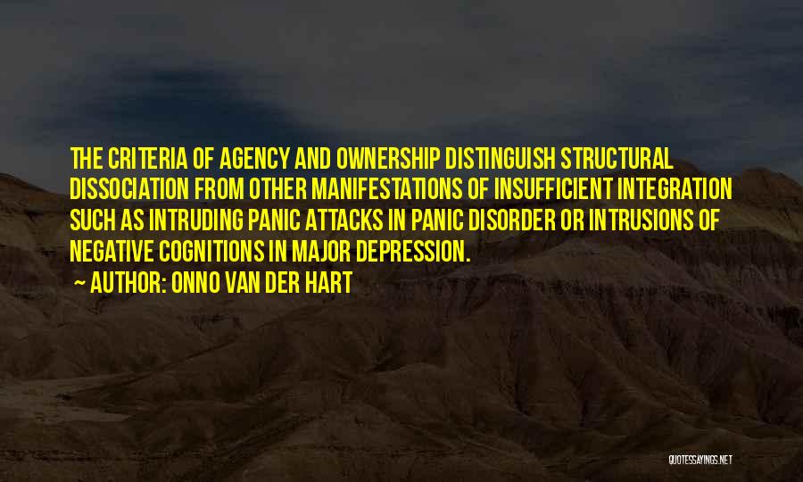 Panic Disorder Quotes By Onno Van Der Hart