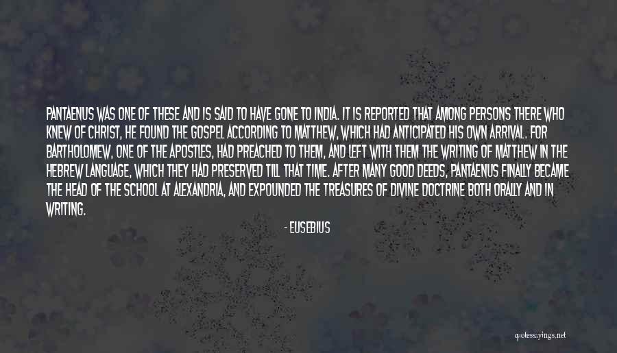 Pantaenus Quotes By Eusebius Pantaenus Quotes By Eusebius
