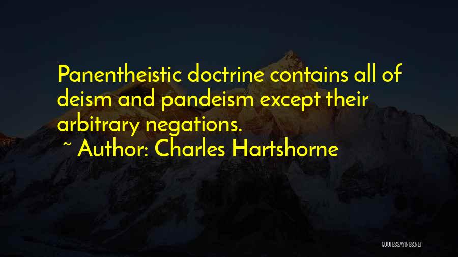 Pantheism Quotes By Charles Hartshorne