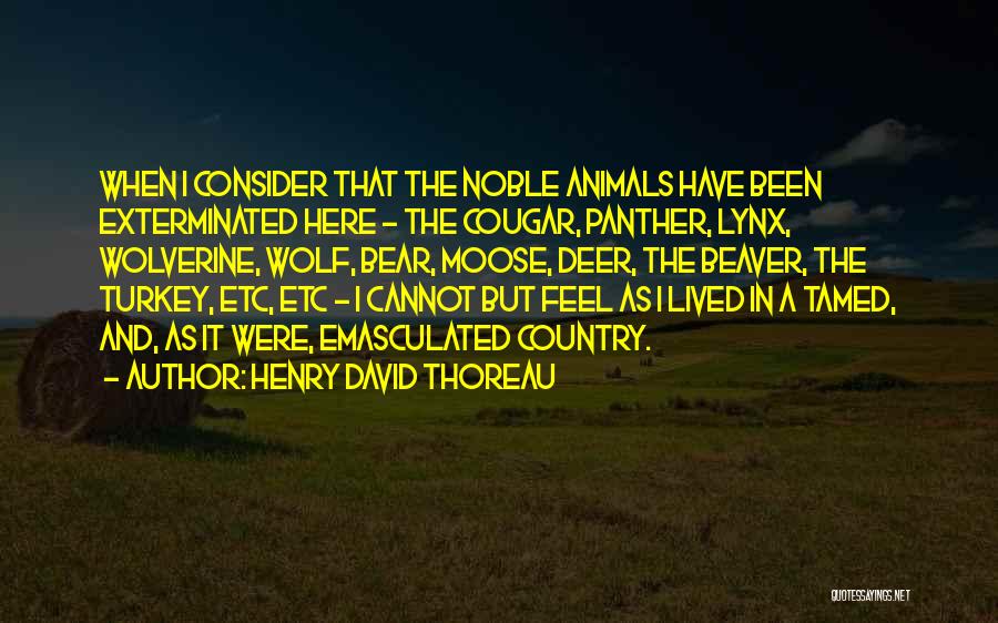 Panther Quotes By Henry David Thoreau