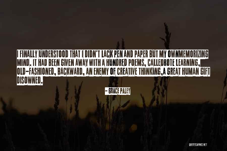 Paper And Pen Quotes By Grace Paley