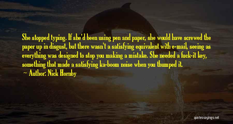 Paper Making Quotes By Nick Hornby