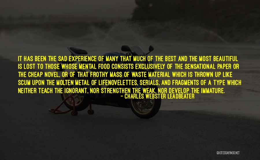 Paper Waste Quotes By Charles Webster Leadbeater Paper Waste Quotes By Charles Webster Leadbeater