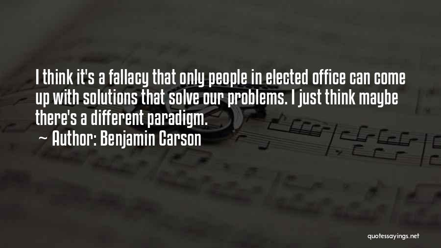 Paradigm Quotes By Benjamin Carson