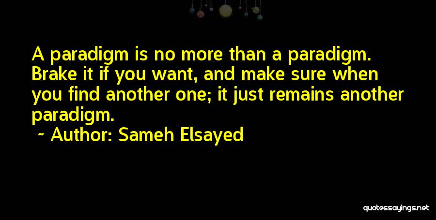 Paradigm Quotes By Sameh Elsayed