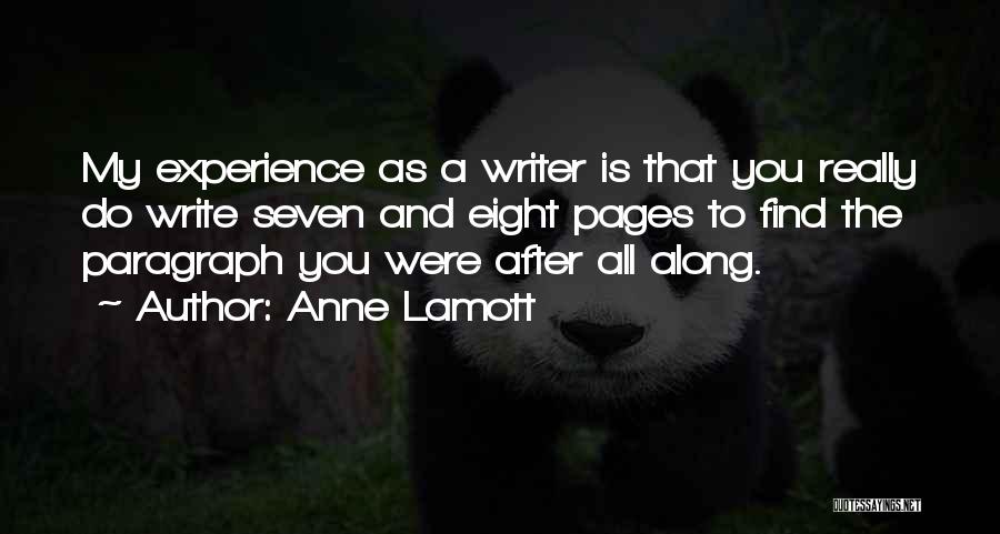 Paragraph Writing Quotes By Anne Lamott