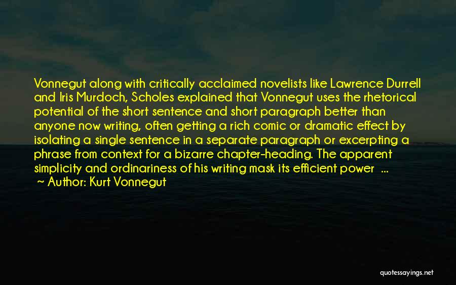 Paragraph Writing Quotes By Kurt Vonnegut