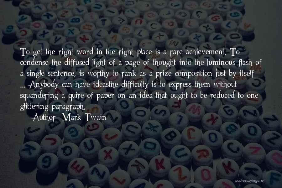 Paragraph Writing Quotes By Mark Twain