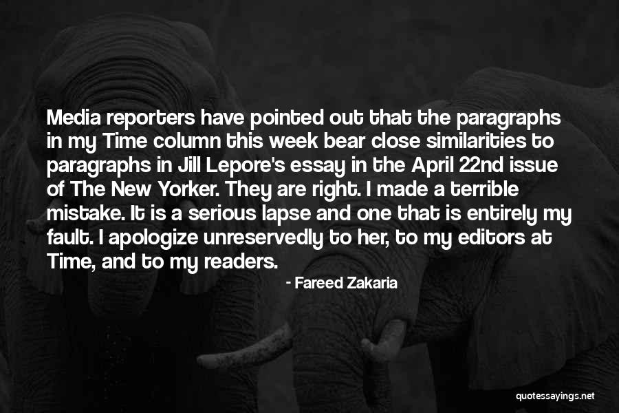 Paragraphs Of A Essay Quotes By Fareed Zakaria