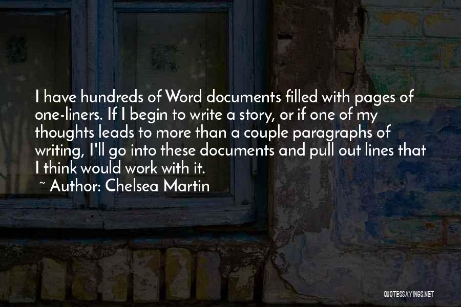 Paragraphs Quotes By Chelsea Martin