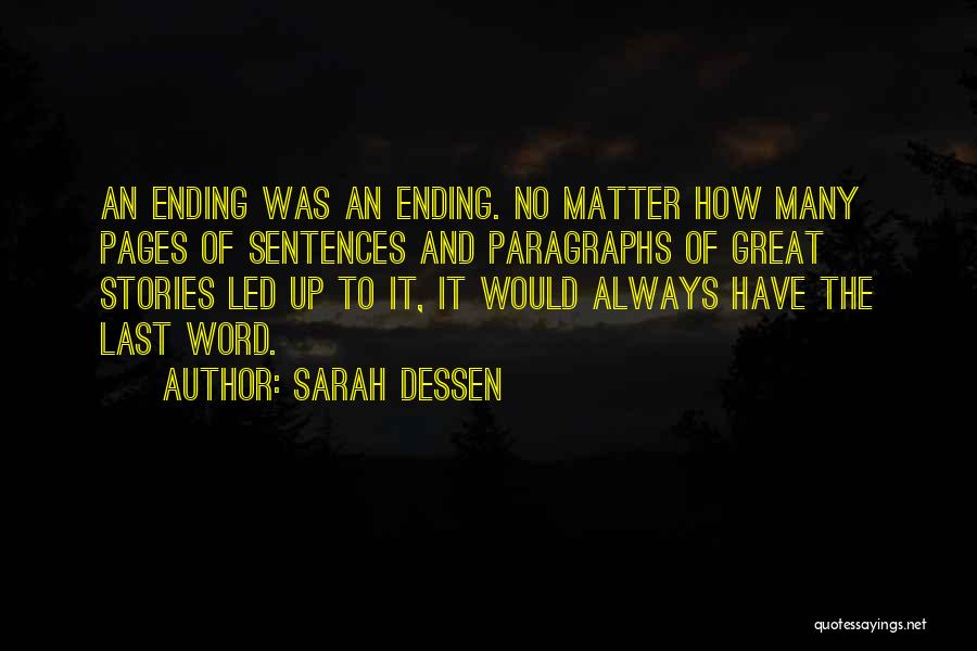 Paragraphs Quotes By Sarah Dessen