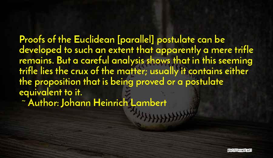 Parallel Quotes By Johann Heinrich Lambert