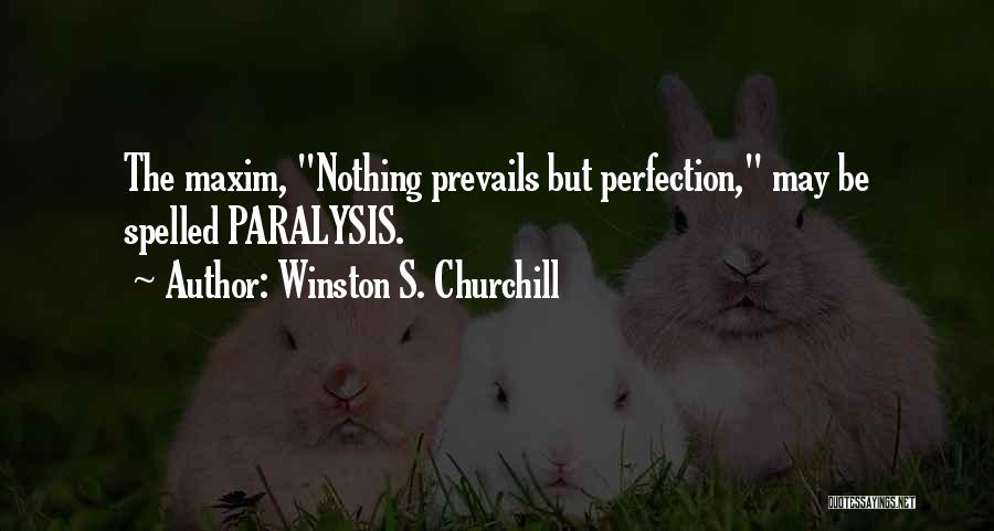 Paralysis Quotes By Winston S. Churchill