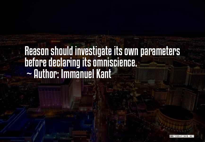 Parameters Quotes By Immanuel Kant