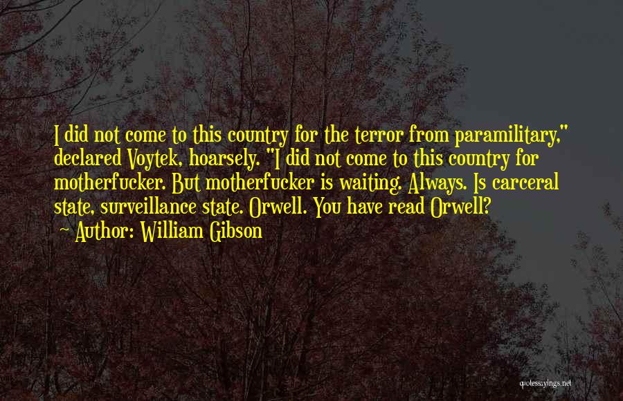 Paramilitary Quotes By William Gibson