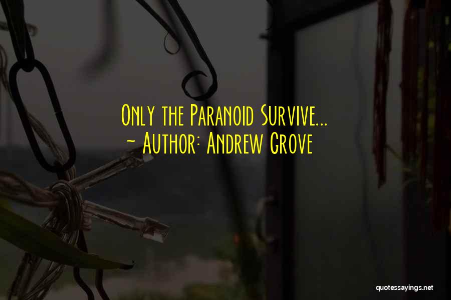 Paranoid Quotes By Andrew Grove