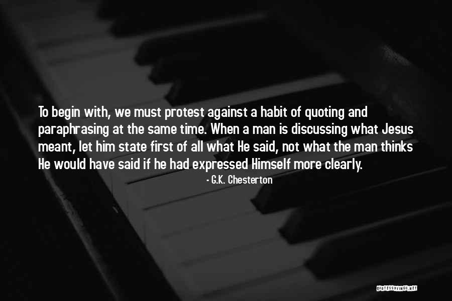 Paraphrasing And Quotes By G.K. Chesterton