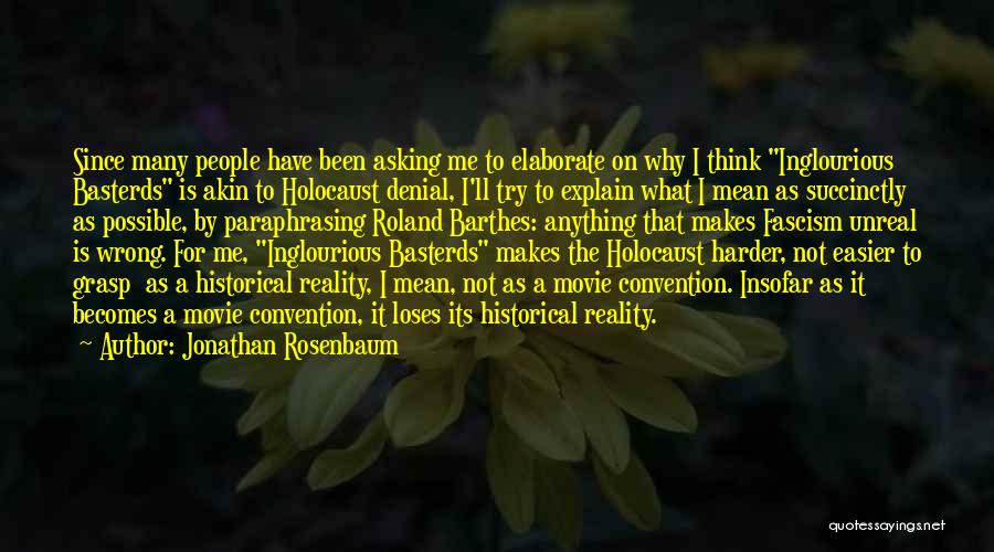 Paraphrasing Movie Quotes By Jonathan Rosenbaum