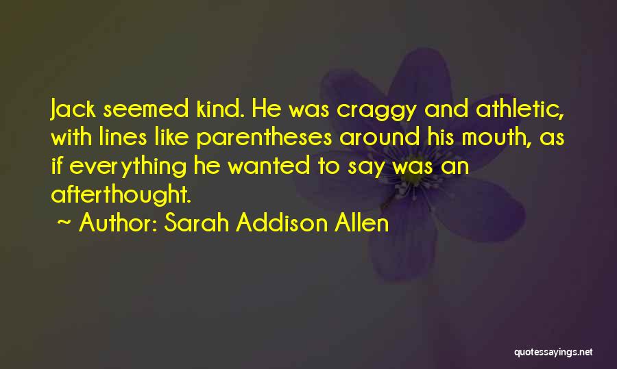 Parentheses Around Quotes By Sarah Addison Allen