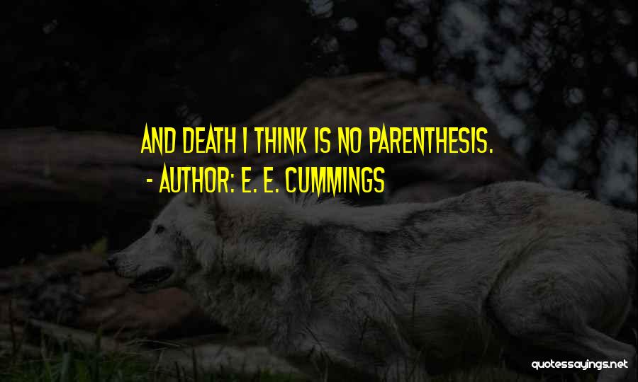 Parenthesis Quotes By E. E. Cummings