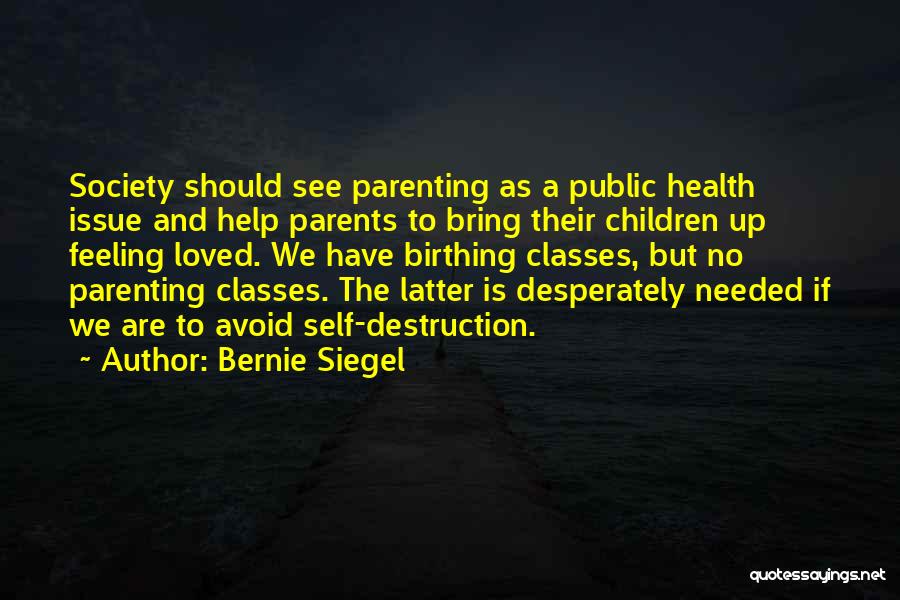 Parenting Classes Quotes By Bernie Siegel