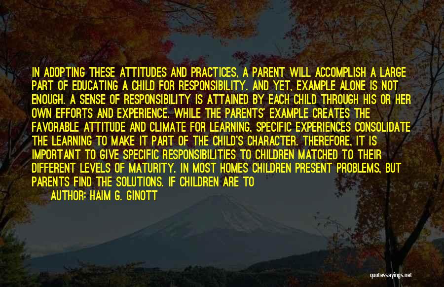 Parents And Quotes By Haim G. Ginott