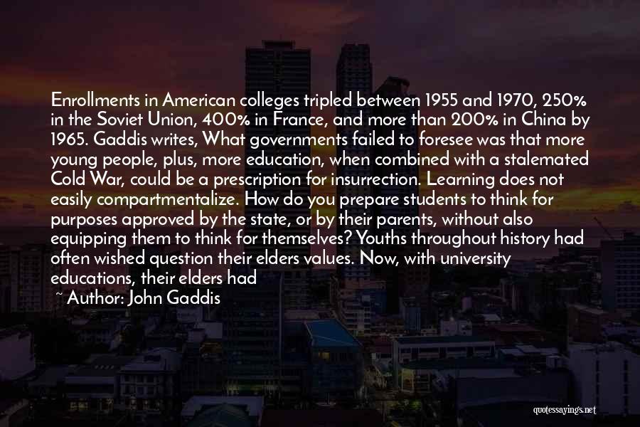 Parents Of College Students Quotes By John Gaddis