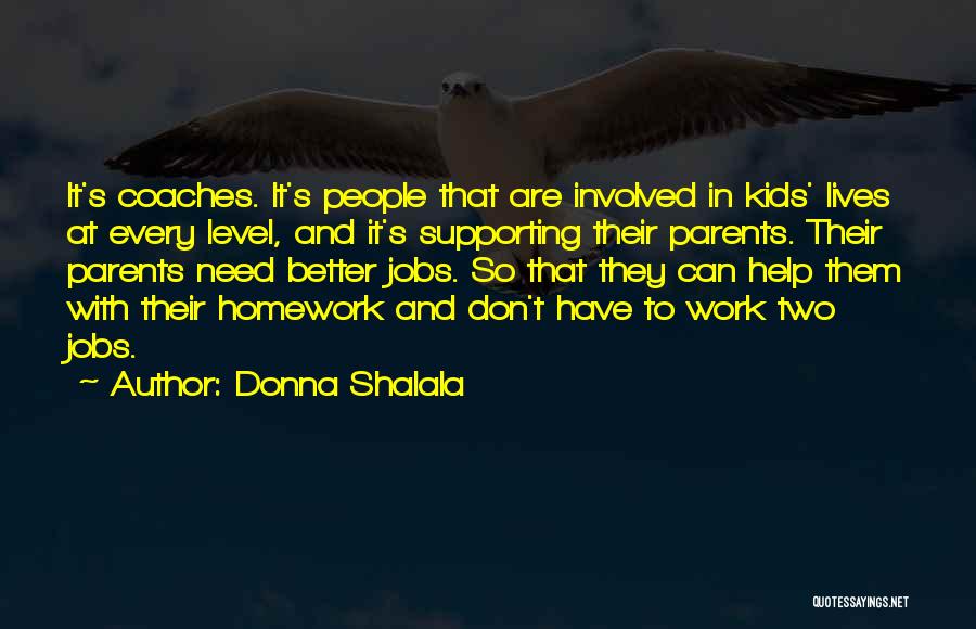 Parents Supporting You Quotes By Donna Shalala