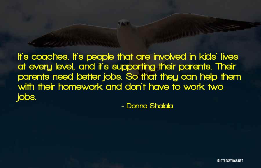 Parents Supporting You Quotes By Donna Shalala