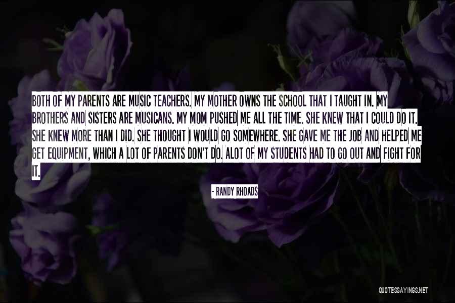 Parents Taught Me Quotes By Randy Rhoads Parents Taught Me Quotes By Randy Rhoads