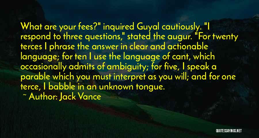 Parizer Pane Quotes By Jack Vance