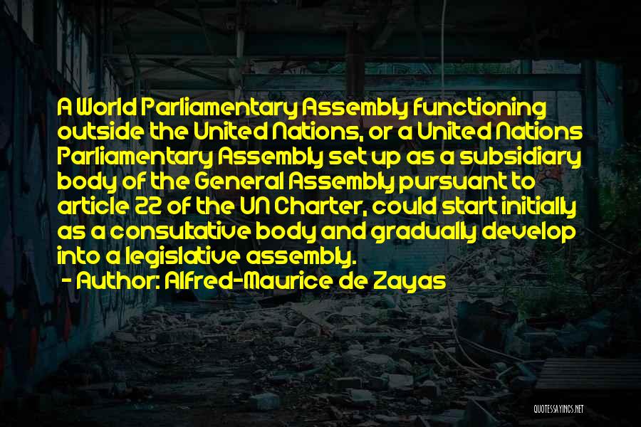 Parliamentary Quotes By Alfred-Maurice De Zayas
