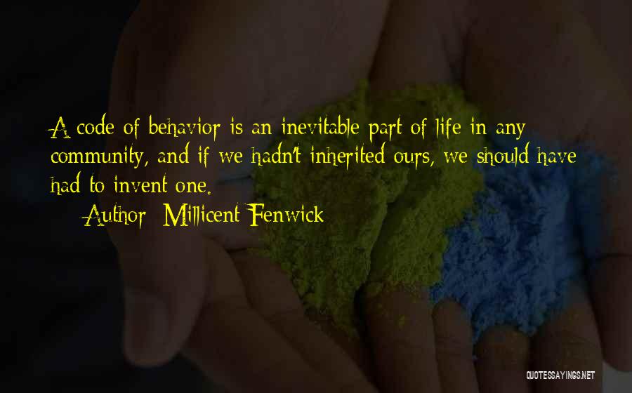 Part Of Community Quotes By Millicent Fenwick