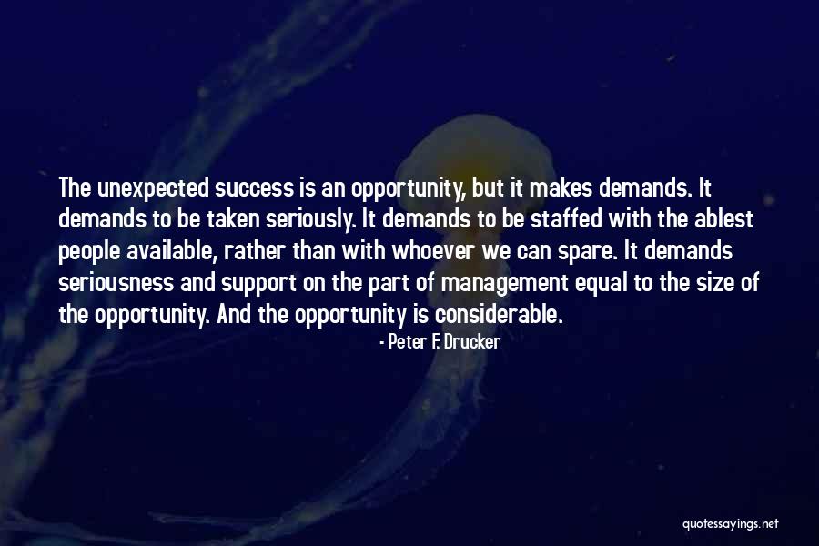 Part Of Success Quotes By Peter F. Drucker