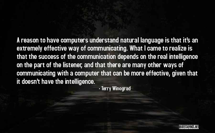 Part Of Success Quotes By Terry Winograd