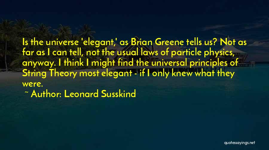 Particle Physics Quotes By Leonard Susskind