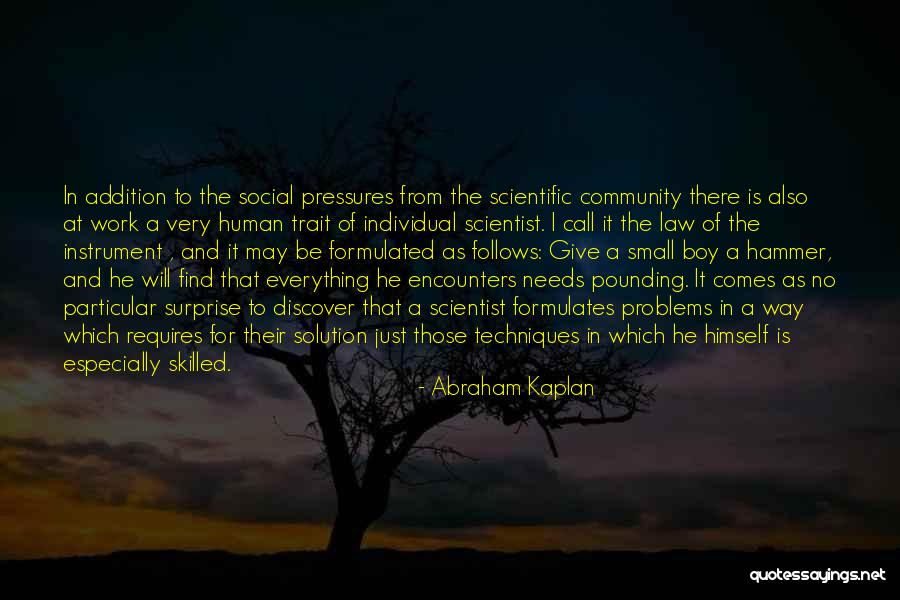 Particular Solution Quotes By Abraham Kaplan