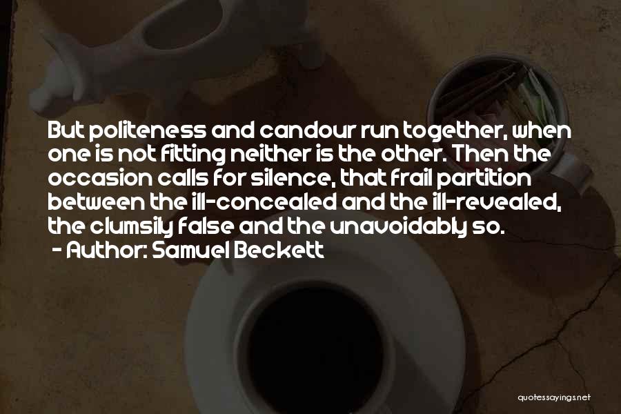 Partition Quotes By Samuel Beckett
