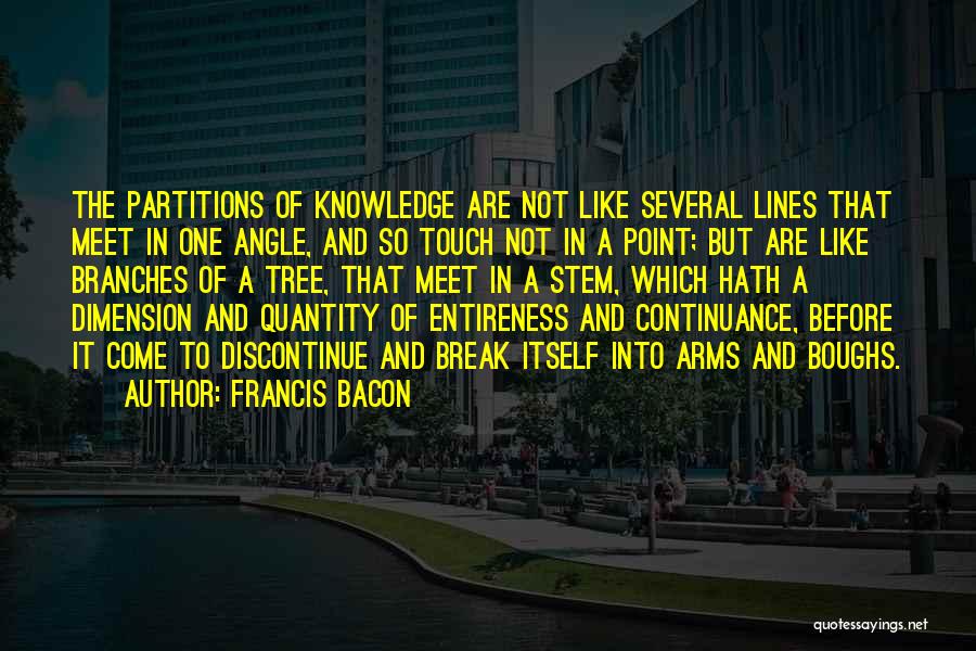 Partitions Quotes By Francis Bacon