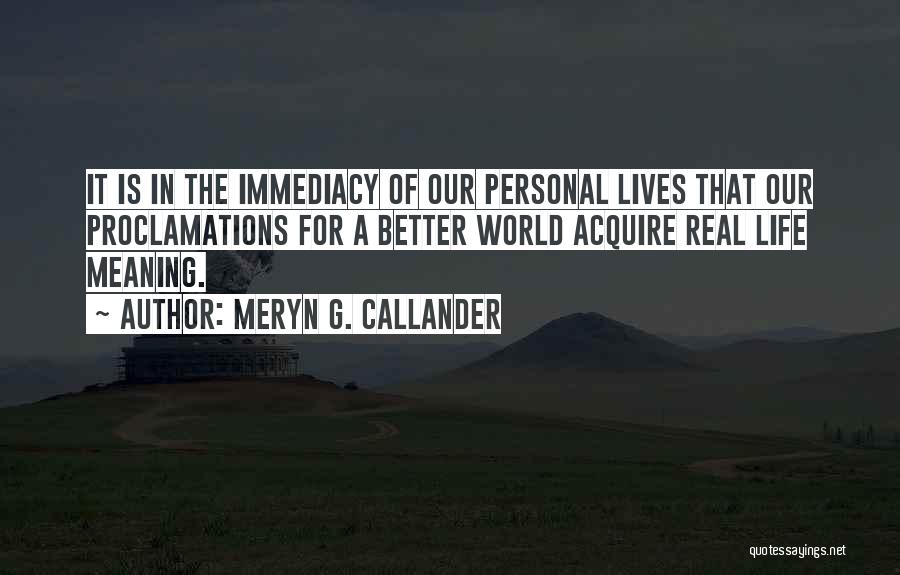 Partner For Life Quotes By Meryn G. Callander