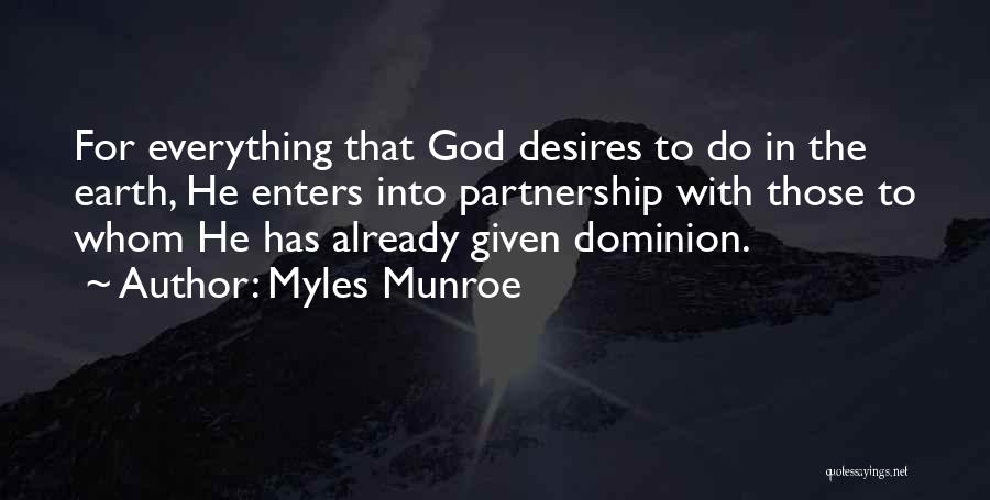 Partnership In A Relationship Quotes By Myles Munroe