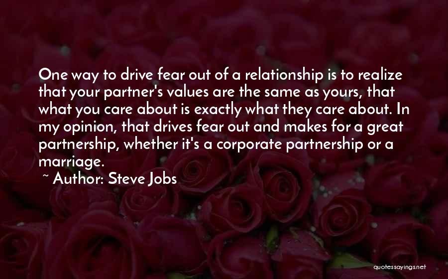 Partnership In A Relationship Quotes By Steve Jobs