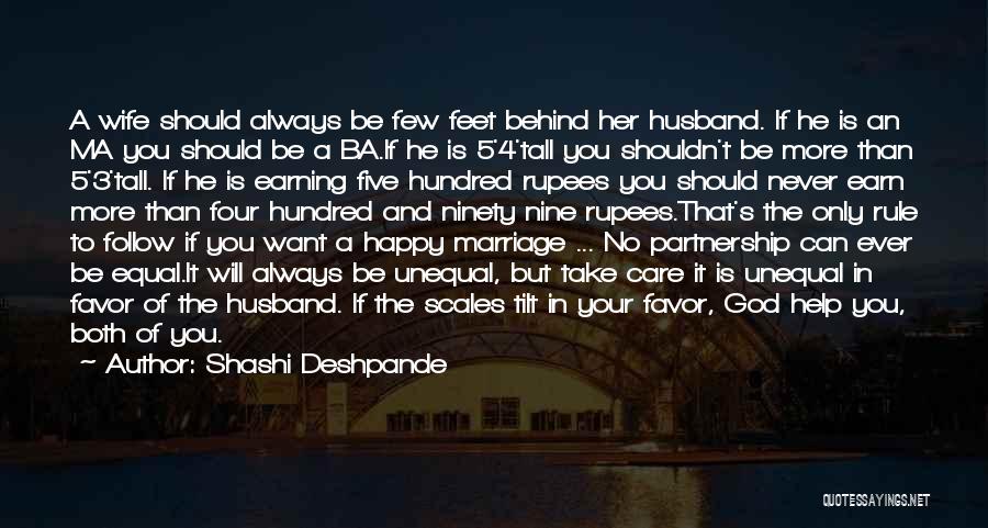 Partnership With God Quotes By Shashi Deshpande