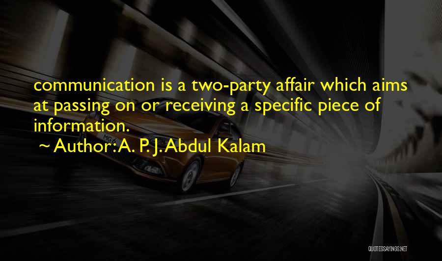 Party Of Two Quotes By A. P. J. Abdul Kalam