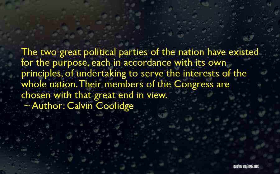 Party Of Two Quotes By Calvin Coolidge