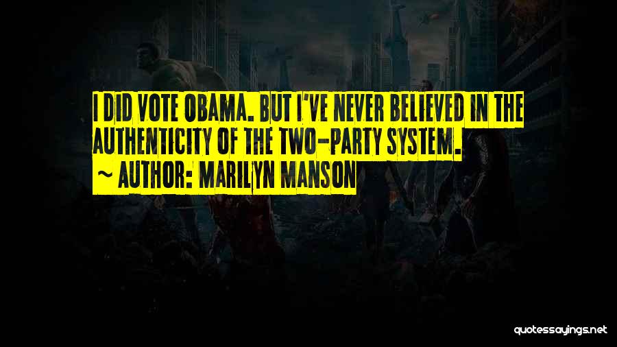 Party Of Two Quotes By Marilyn Manson