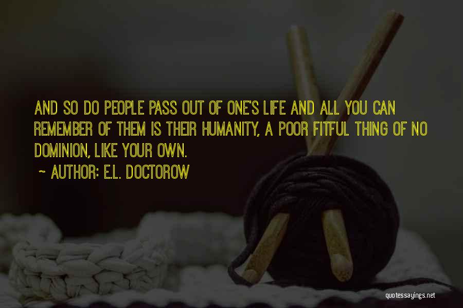 Pass Out Quotes By E.L. Doctorow